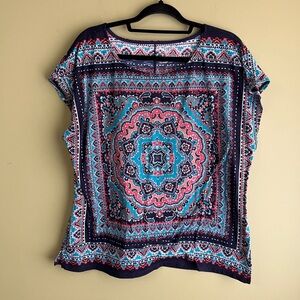 Westport 1962 Bohemian‎ Patterned Women's Top Sz 1X Boho